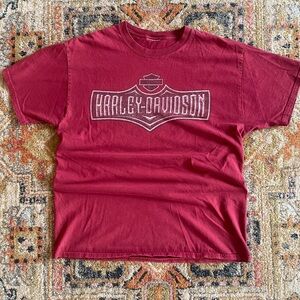 Harley-Davidson Burgundy Tee with Logo